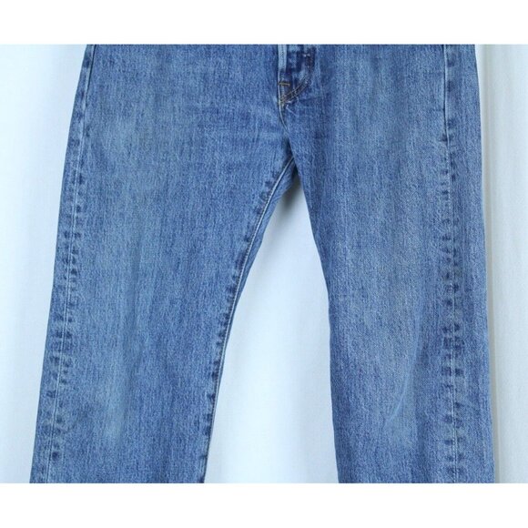 Levi's 501 33 x 30 Frayed Hem See Measurements Straight Leg Button Fly Jeans - Picture 3 of 11